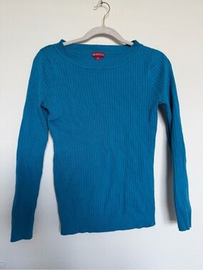 Merona Royal Blue Ribbed Long-Sleeve Sweater Size Large